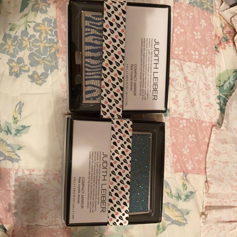 Judith Leiber compact mirror. Set of 2